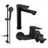 Mexen Royo DF40 bathtub set, black - 72213DF40-70