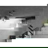Mexen Vega rechthoekig bad 170 x 70 cm met ombouw en 1-vleugelig scherm 80 cm, transparant, zwart - 550117070X9508000070