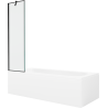 Mexen Vega rechteckige Badewanne 170 x 70 cm mit Verkleidung und 1-flügeliger Abtrennung 50 cm, schwarzes Muster - 550117070X95?