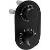 Mexen Kai thermostatic bath-shower faucet 3-outlet, black - 77602-70
