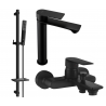 Mexen Royo DQ72 bathtub set, black - 72213DQ72-70