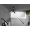 Mexen Vega rechteckige Wanne 170 x 70 cm mit Verkleidung und 1-flügeliger Trennwand 90 cm, schwarzes Muster - 550117070X9509007?