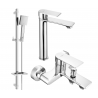 Mexen Royo DQ45 zestaw wannowy, chrom - 72213DQ45-00