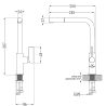 Mexen Enzo 1-bowl granite sink with drainer and Flora kitchen tap, beige - 6506-69-670401-57-G