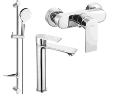 Mexen Royo DF05 Duschset, Chrom - 72214DF05-00