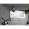 Mexen Vega rechteckige Badewanne 170 x 70 cm mit Gehäuse und 1-flügeliger Duschwand 80 cm, schwarzes Muster - 550117077X9508007?