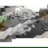 Mexen Enzo granieten spoelbak 1-kamer met afdruiprek en keukenkraan Flora, grijs - 6506-71-670401-70-B