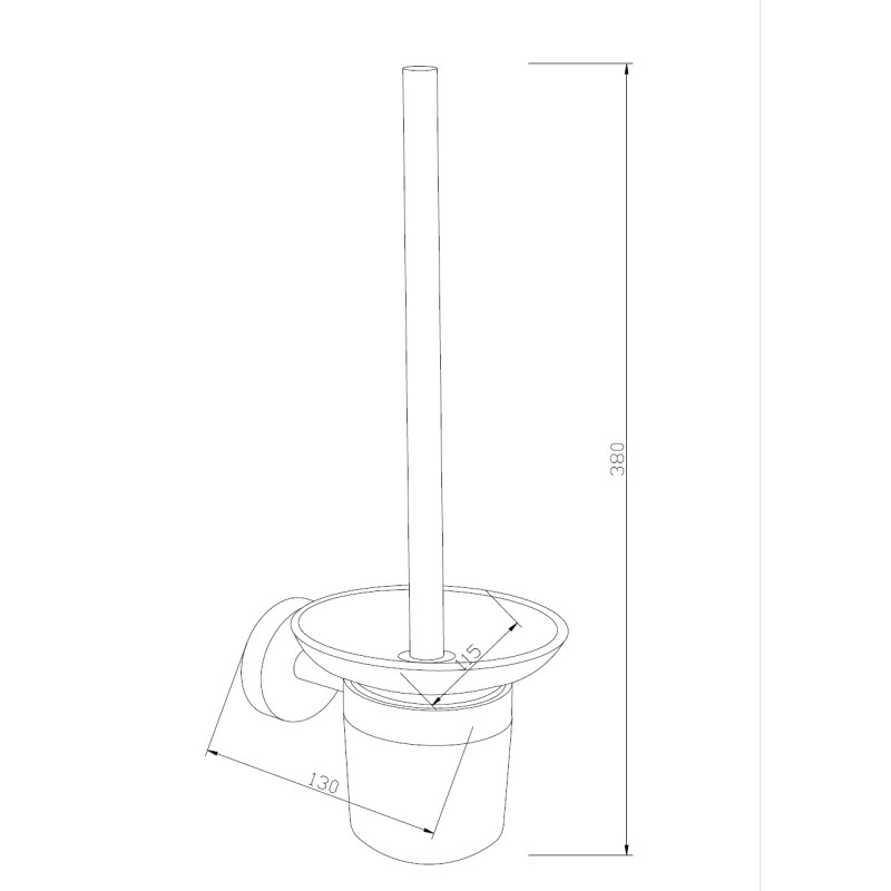 Mexen Loft toilet brush, black - 7012650-70