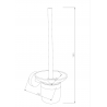 Brosse de toilettes Mexen Loft, noire - 7012650-70