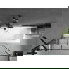 Mexen Vega rechthoekig bad 170 x 70 cm met ombouw en 1-delige badwand 100 cm, zwart patroon - 550117077X9510007077
