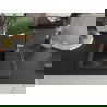 Mexen Enzo Granitspüle 1-beckig mit Abtropffläche und Küchenarmatur Flora, schwarz/silber metallisch - 6506-73-670401-07-B