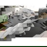 Mexen Enzo évier en granit 1 bac avec égouttoir et robinet de cuisine Flora, noir/doré métallisé - 6506-75-670401-00