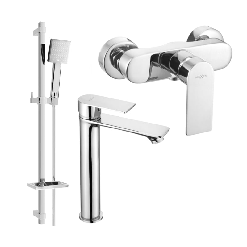 Mexen Royo DQ45 dušikomplekt, kroom - 72214DQ45-00