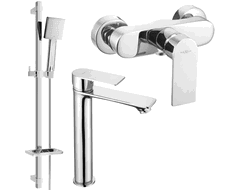 Mexen Royo DQ45 ensemble de douche, chrome - 72214DQ45-00