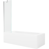 Mexen Vega Rechteckwanne 180 x 80 cm mit Verkleidung und 1-flügeliger 50 cm Abtrennung, transparent, Chrom - 550118080X95050000?