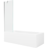 Mexen Vega rechteckige Wanne 180 x 80 cm mit Verkleidung und 1-flügeliger Duschabtrennung 60 cm, transparent, Chrom - 550118080?