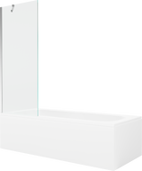 Mexen Vega taisnstūrveida vanna 180 x 80 cm ar apdari un vienu viru 70 cm paravāns, caurspīdīgs, hroms