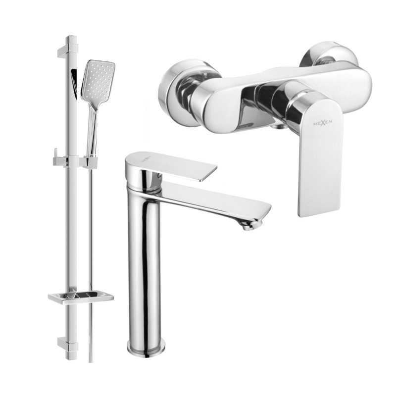 Mexen Royo DQ62 dušikomplekt, kroom - 72214DQ62-00