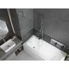 Mexen Vega rechteckige Wanne 180 x 80 cm mit Verkleidung und 1-flügeliger Abtrennung 90 cm, transparent, Chrom - 550118080X9509?