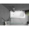 Mexen Vega rechteckige Wanne 180 x 80 cm mit Verkleidung und 1-flügeliger Abtrennung 90 cm, transparent, Chrom - 550118080X9509?