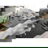 Mexen Enzo Granitspüle 1-Kammer mit Abtropffläche und Küchenarmatur Flora, schwarz gesprenkelt - 6506-76-670401-00