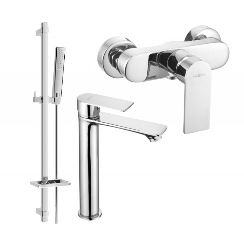 Mexen Royo DQ72 conjunto de chuveiro, cromado - 72214DQ72-00