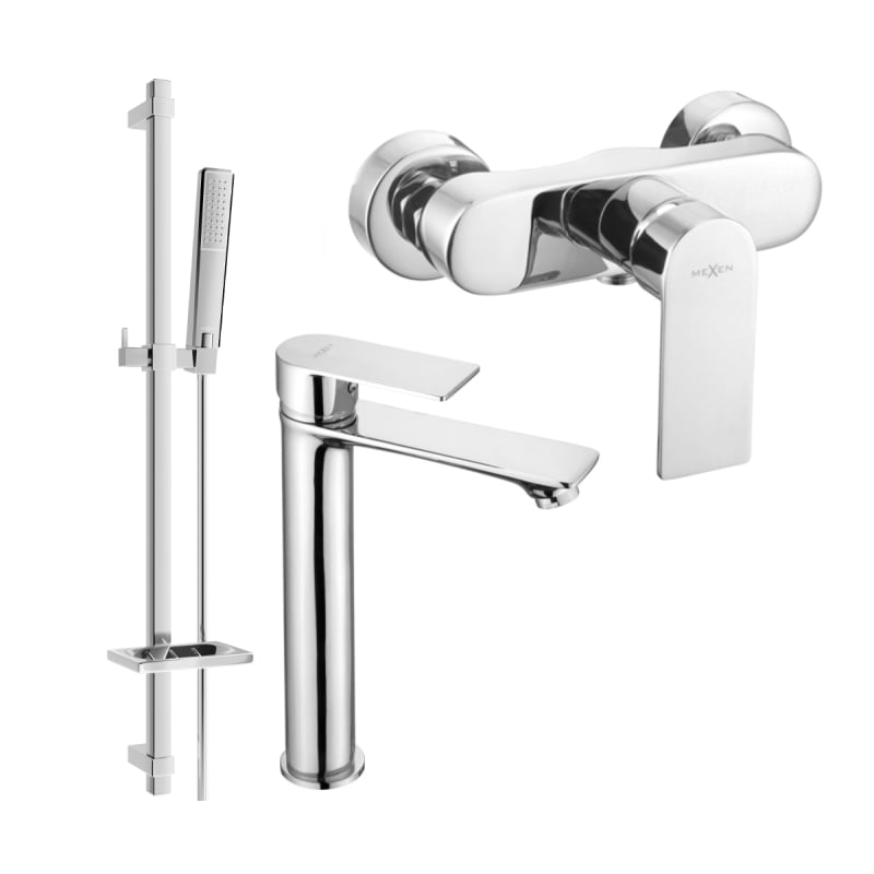 Mexen Royo DQ72 zestaw prysznicowy, chrom - 72214DQ72-00
