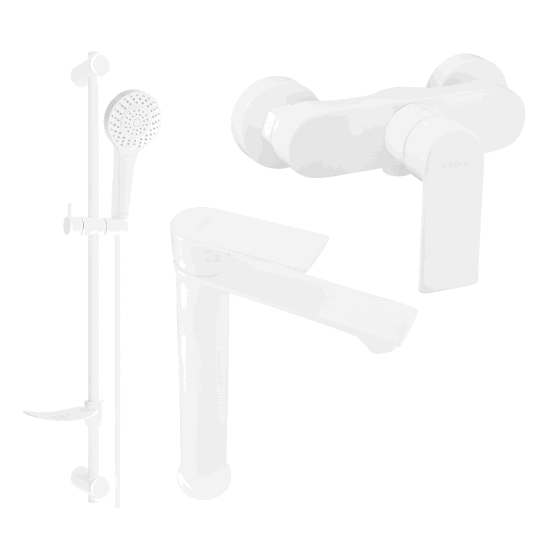 Mexen Royo DF05 shower set, white - 72214DF05-20