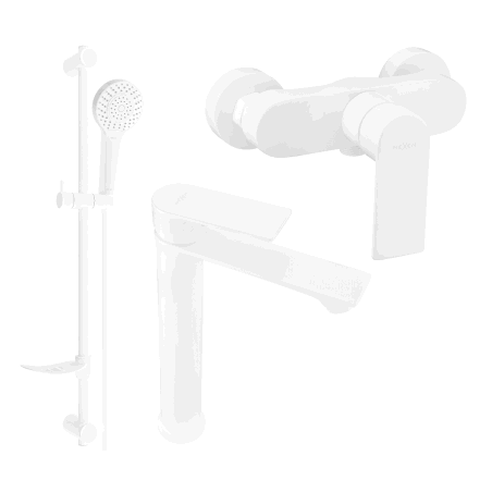 Mexen Royo DF05 shower set, white - 72214DF05-20