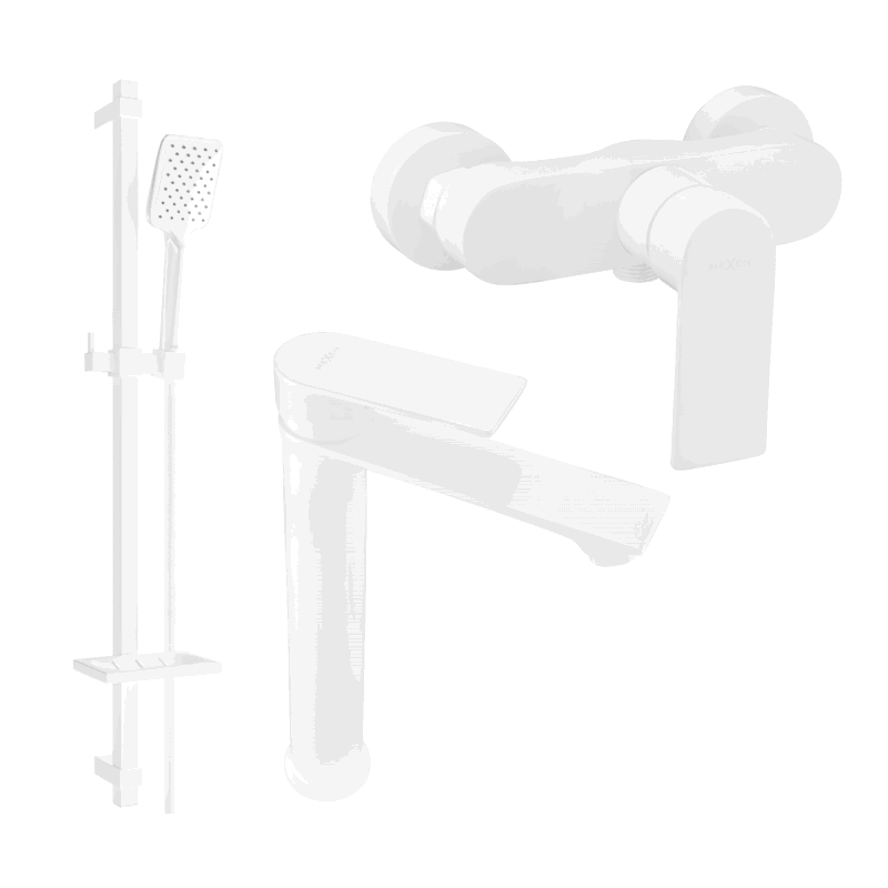 Mexen Royo DQ62 conjunto de ducha, blanco - 72214DQ62-20