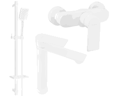 Mexen Royo DQ62 Duschset, weiß - 72214DQ62-20