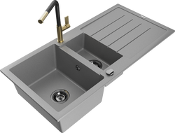 Mexen Andres granit Ofank 1,5-Kummer mat Oflaafstut an Kichekraan Flora, gro - 6515-71-670401-57-B