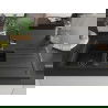 Mexen Andres Granitspüle 1,5-becken mit Abtropffläche und Küchenarmatur Flora, schwarz/silber - 6515-73-670401-07-B