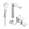 Mexen Royo R05 bath set, chrome - 72213R05-00