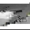 Mexen Vega rechthoekig bad 180 x 80 cm met ombouw en 1-vleugelig scherm 50 cm, zwart patroon - 550118080X9505007070
