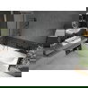 Mexen Vega rechthoekig bad 180 x 80 cm met ombouw en 1-vleugelig scherm 50 cm, zwart patroon - 550118080X9505007070