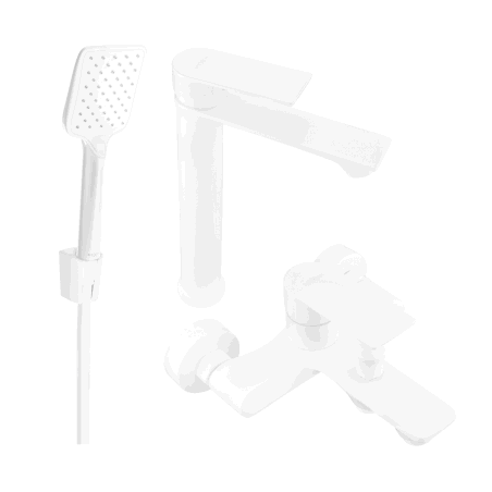 Mexen Royo R62 bath set, white - 72213R62-20
