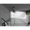 Mexen Vega rechteckige Badewanne 180 x 80 cm mit Verkleidung und einflügeligem Paravent 100 cm, schwarzes Muster - 550118080X95?