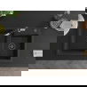 Mexen Tomas Granitspüle 2-Becken mit Küchenarmatur Flora, schwarz/silber metallisch - 6516-73-670401-07-B