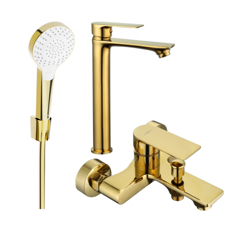 Mexen Royo R05 Badewannen-Set, gold - 72213R05-50