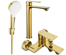 Mexen Royo R05 Badewannen-Set, gold - 72213R05-50