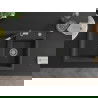 Mexen Tomas granite sink 2-chamber with Flora kitchen tap, black speckled - 6516-76-670401-07