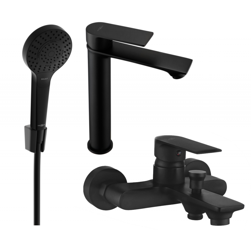 Mexen Royo R05 conjunto de bañera, negro - 72213R05-70