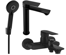 Mexen Royo R40 Badewannen-Set, schwarz - 72213R40-70