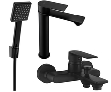 Mexen Royo R45 Badewannen-Set, schwarz - 72213R45-70