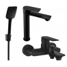 Mexen Royo R62 conjunto de bañera, negro - 72213R62-70