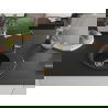 Mexen Kevin granieten spoelbak 1-komor met afdruiprek en keukenkraan Flora, zwart/zilver metallic - 6517-73-670401-57-G
