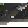 Mexen Kevin granieten spoelbak 1-komor met afdruiprek en keukenkraan Flora, zwart/zilver metallic - 6517-73-670401-57-G