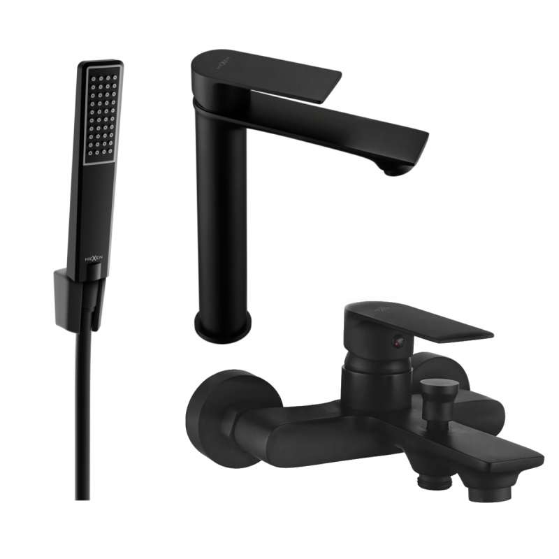 Mexen Royo R72 juego de bañera, negro - 72213R72-70