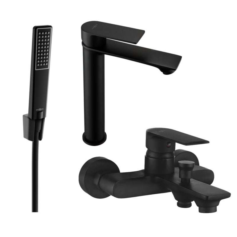 Mexen Royo R72 set za kadu, crni - 72213R72-70